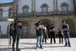 Alumnos de Escola de imaxe e Son durante as actividades realizadas no San Froilán